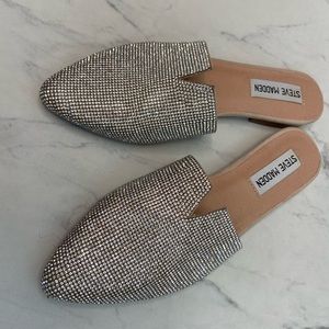 Ally rhinestone mule shoes